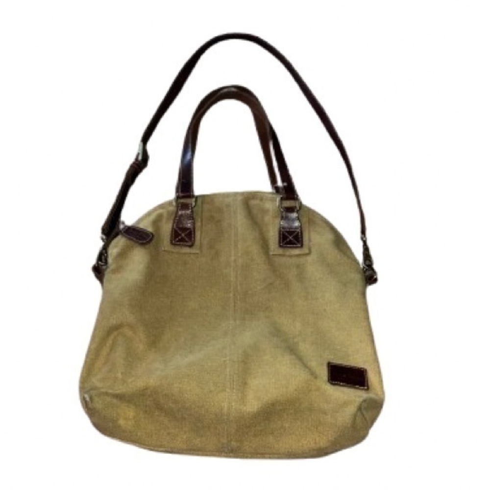 Vance Kitira large canvas with leather straps satchel crossbody